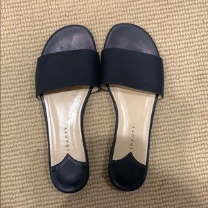 Theory navy sandals, sz 38.5